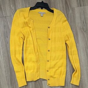 Banana Republic Yellow Cardigan Sweater